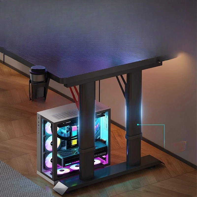 Home Bedroom Computer Desk Desk Double Long Desk Carbon Fiber Game Table