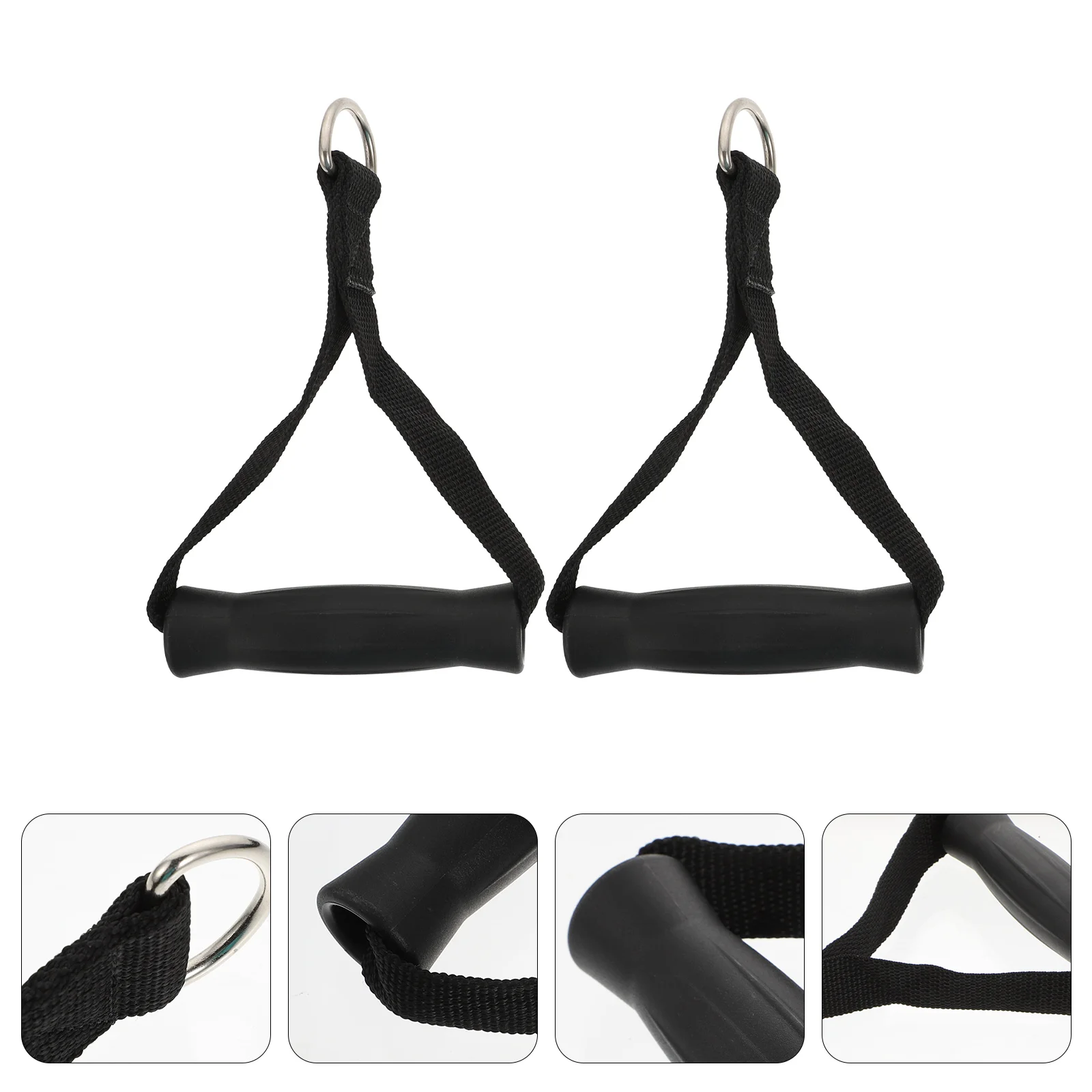 

1 Pair Professional Bicep Fitness Handle Heavy Duty Durable Abs Triceps Grip Strength Training Cable Machine Attachment