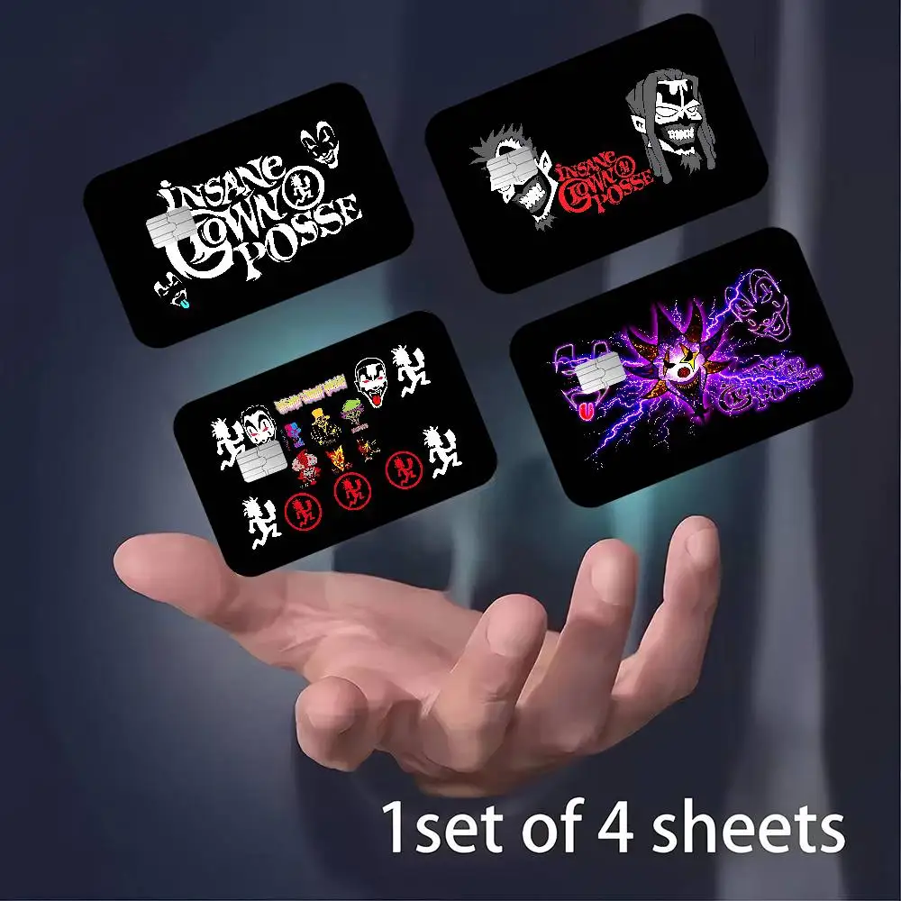 Band I-Insane C-Clown P-Posse Fashion Matte Gold Silver Black Matte Film Skin Sticker Tape for Bank Credit Debit Card