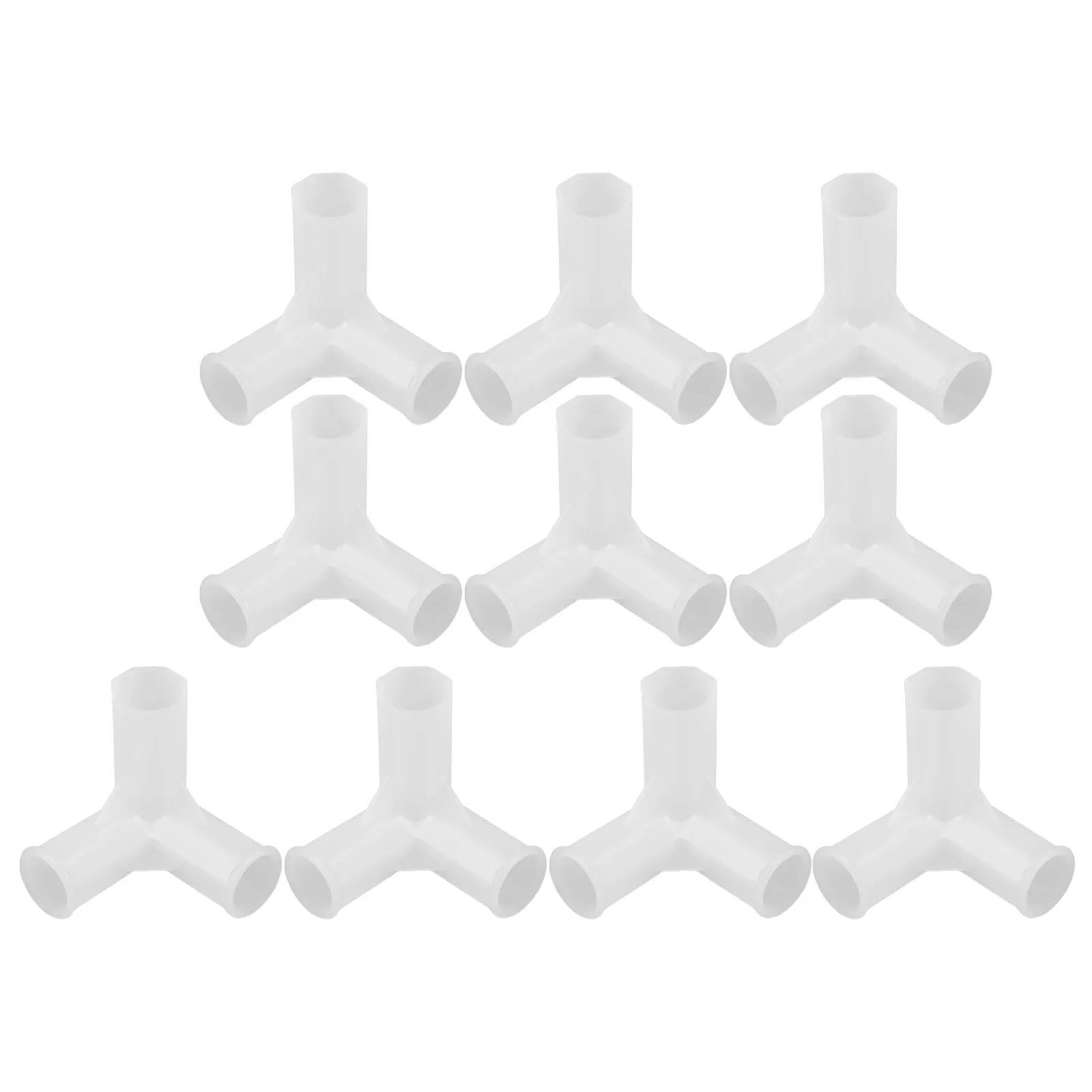 

10 шт. соединителей-тройников для штанг в шкафу, пластиковые соединители для внутреннего диаметра 12 мм, для обувных полок, органайзеров для гардероба, мебельная фурнитура