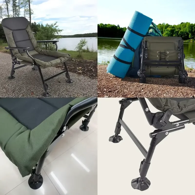 T1 180 Angle Adjustable Wholesale Custom Heavy Foldable Camping Chair Lounge Outdoor Folding Portable Fishing Chair