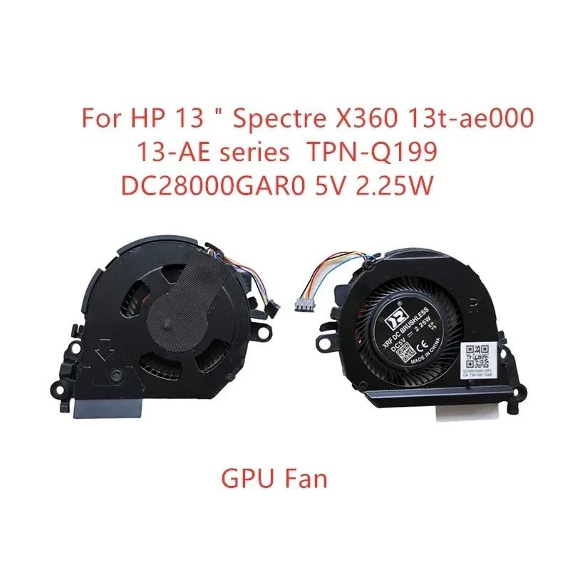 New Laptop CPU GPU Cooling Fan For HP 13