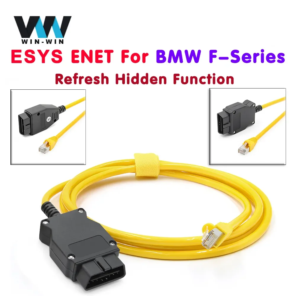 Кабель ESYS ENET для BMW серии F, диагностический кабель для скрытых данных OBD2, кодирование Ethernet-даний, интерфейсный сканер OBD2, программатор ECU