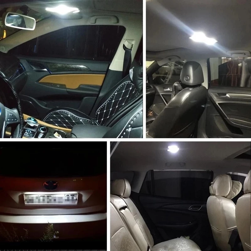 1x Ba9s Signal Lamp Led T4W 3030 Chip For Car Roof lights Mirror lights License Plate Lights 6000K White ba9s Led 12V