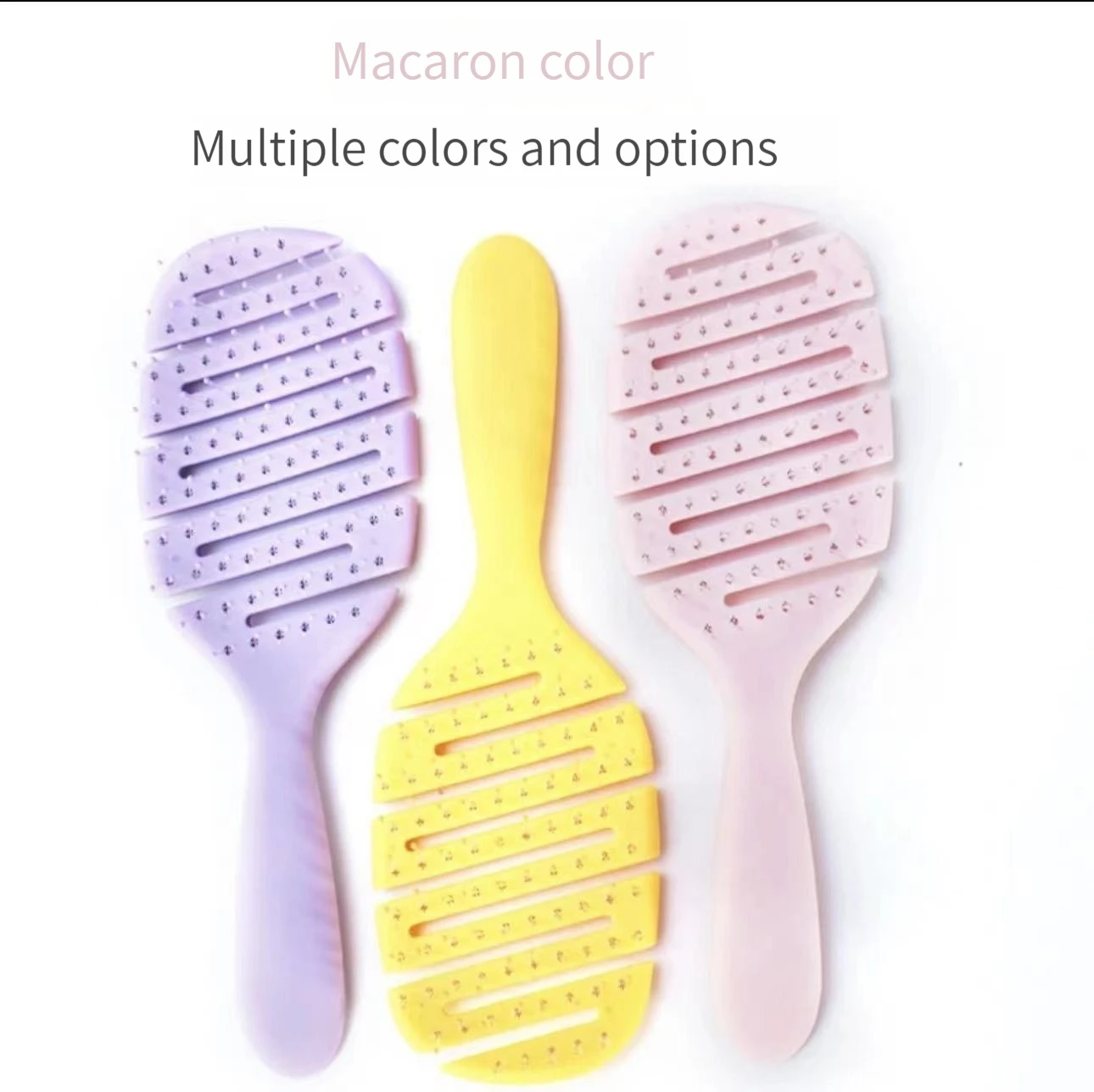 Oblique And Empty Syling Hair Comb Massage Comb Reduce Hair Loss Anti -tangles Fluffy Anti-static Curved Hair Comb For All Purpo