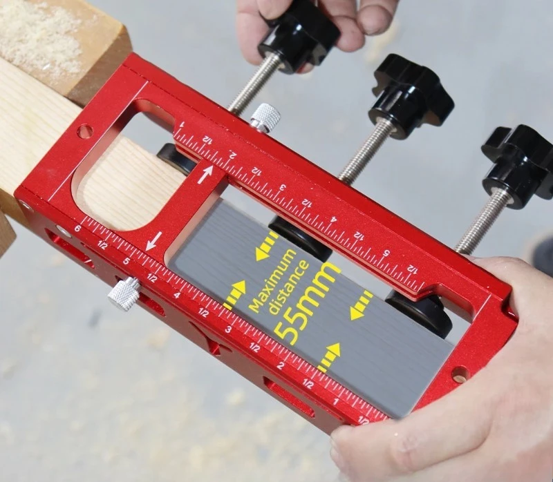 

New aluminum alloy hinge door lock hole locator door hinge installation kit screw drilling auxiliary tool woodworking 2-in-1