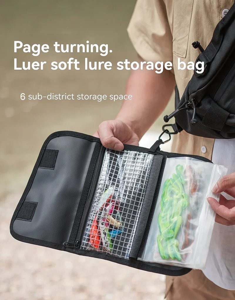 Luya Transparente gefälschte Ködertasche, PVC-Innentasche, geteilte wasserdichte Aufbewahrungstasche, Aufbewahrungstasche für Angeln, Sortierungszubehör – Detail 18