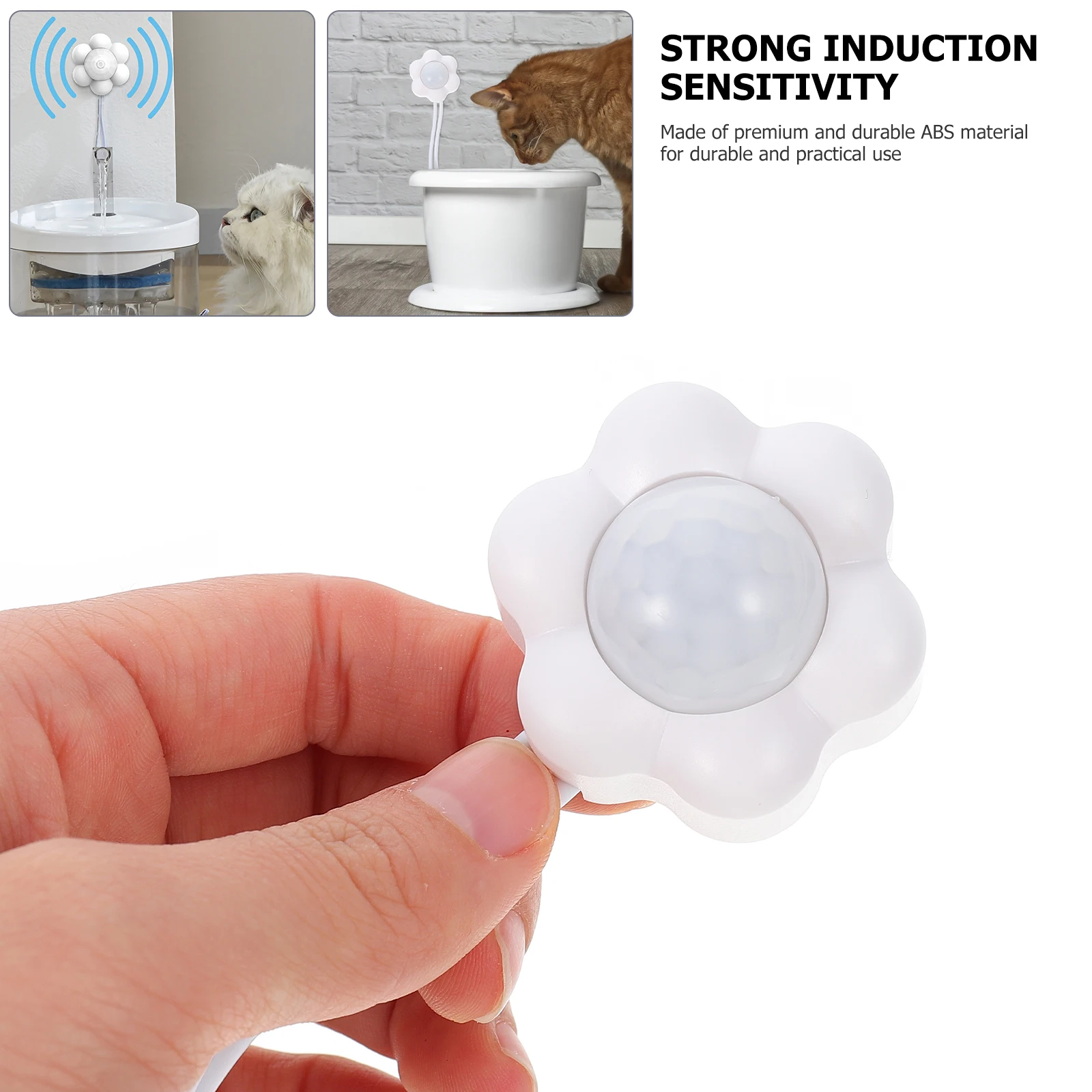 

Intelligent Pet Water Fountain Sensor Dispenser Accessory White Inductor Cat Dog Automatic Energy Saving Easy Install