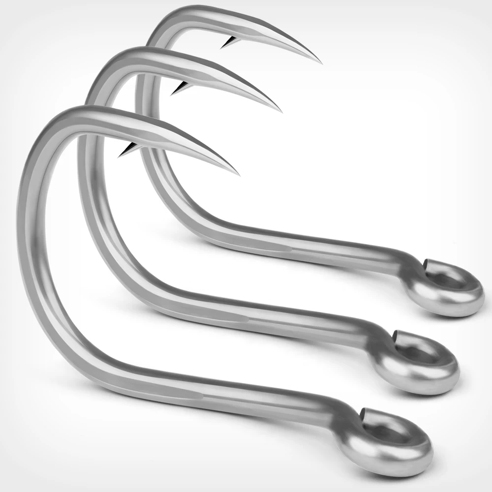 PROBEROS 10 teile/los Angelhaken Set High Carbon Stahl Meer Angelhaken Salzwasser Pesca Anti-Rost Karpfen Bass Angeln Zubehör – Detail 5
