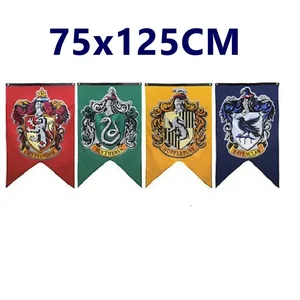 Hermione Harryy Potter Series School of Magic Banner Gryffindor Slytherin 파티 인테리어 장면 장식 Ravenclaw Hufflepuff 8 최고의 판매 해리 포터 허플 퍼프 - №8