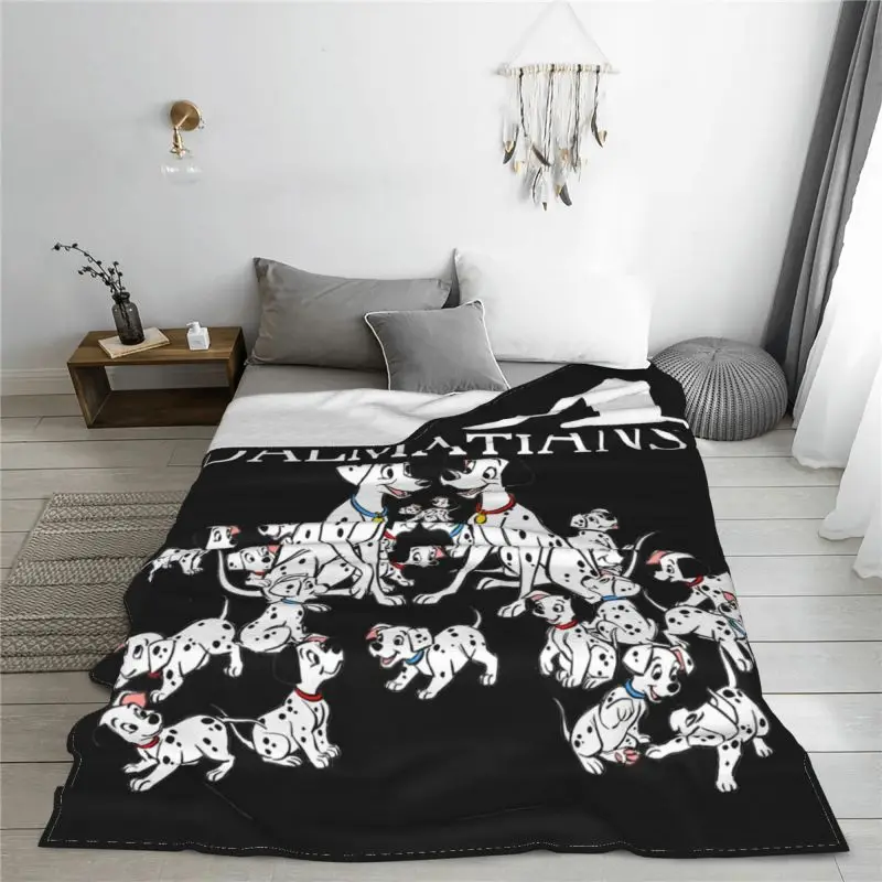 101 Dalmatians Fitted Jersey Blanket Soft Bedspread Breathable Cover Blanket Home Decotation