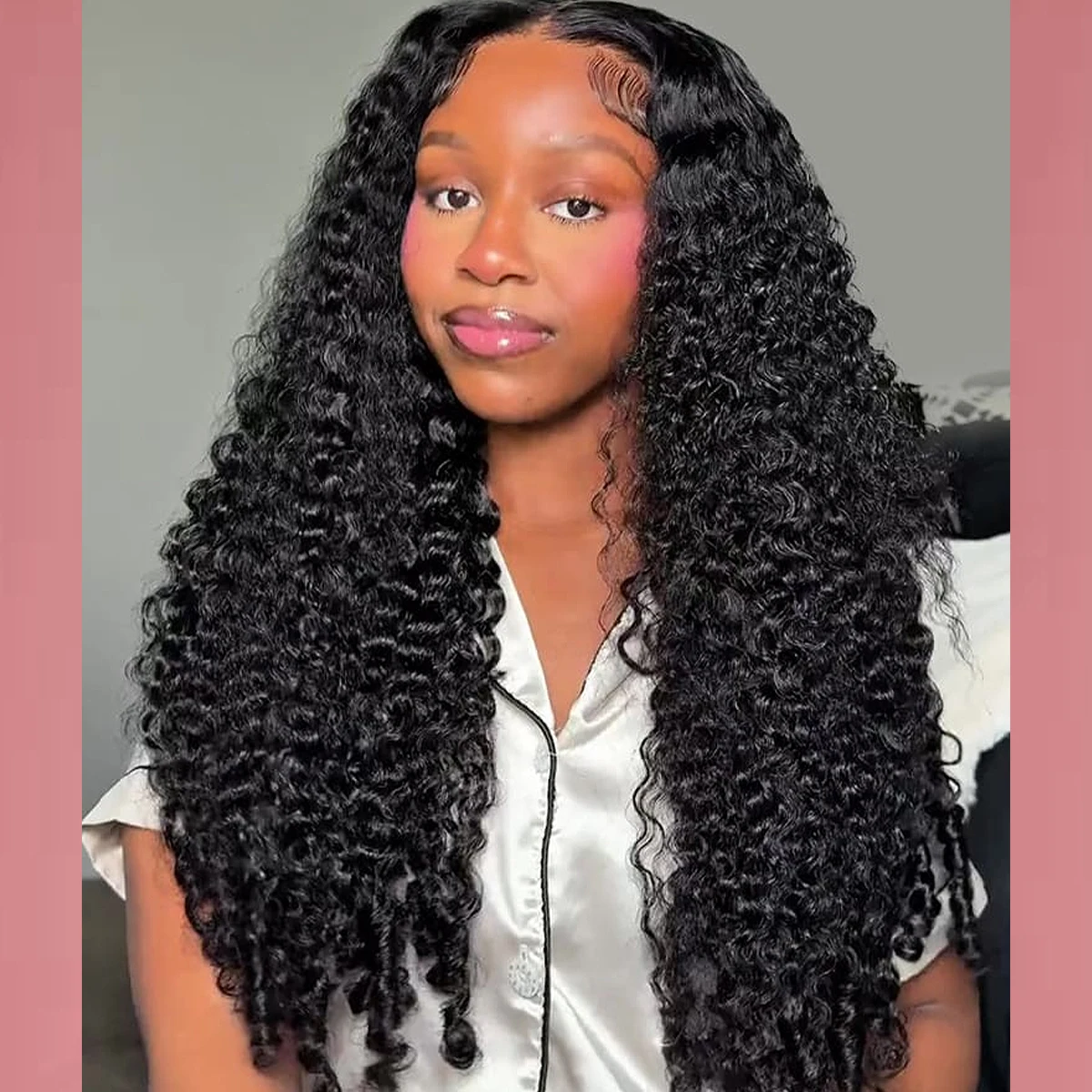 13×4/13×6 HD Transparent Lace Frontal Wigs Glueless PrePlucked 400 Density 360 HD Full Lace Kinky Curly For Women Wig Human Hair
