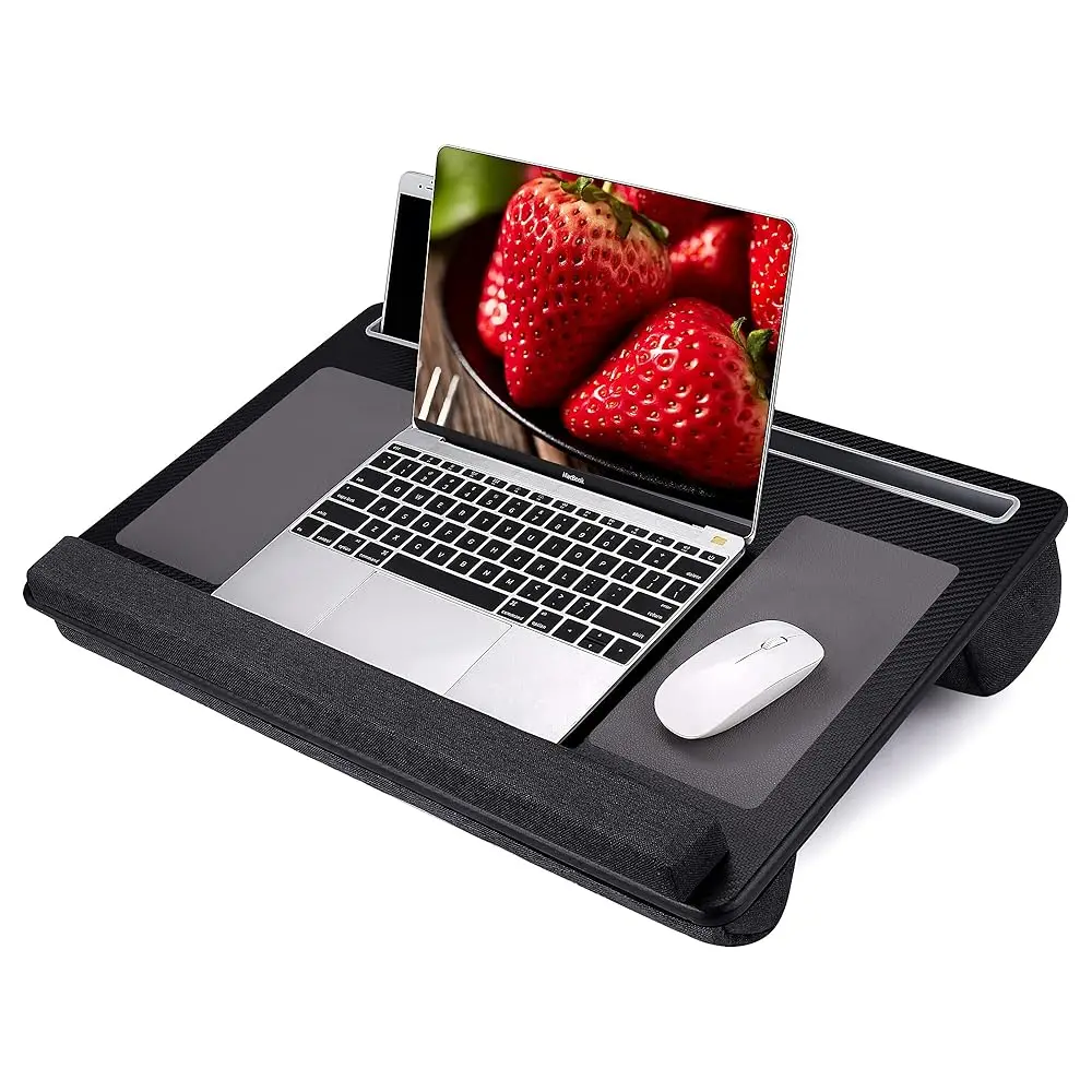 

Extra Large Lap Laptop Desk- Home Office Portable Lapdesk With Mouse Pad & Wrist Rest For Notebook/Macbook/Tablet, Sofa Bed