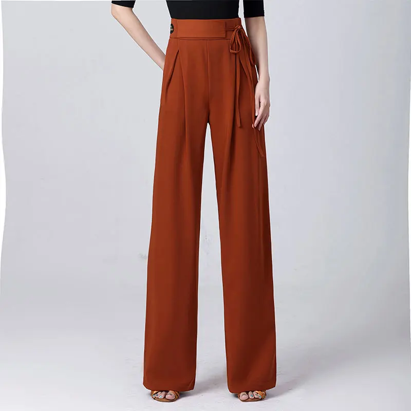 

Dance Women's long pants Dance pants Fashion pants High-end straight Latin Practice clothes Ballroom dance