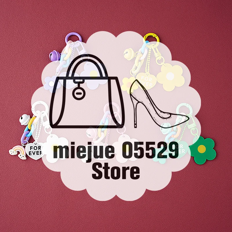 1pc Creative Candy Color Flower Heart Pendant Keychain Cute Small Flower Key Ring Bag Pendant Accessories