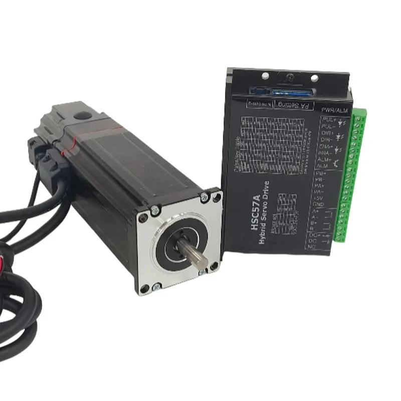 Nema 23-Schrittmotor 57HS112SCES-ZC2M + HSC57A-ZX Schrittmotor mit geschlossenem Regelkreis und Bremse und Treiber-CNC-Kit