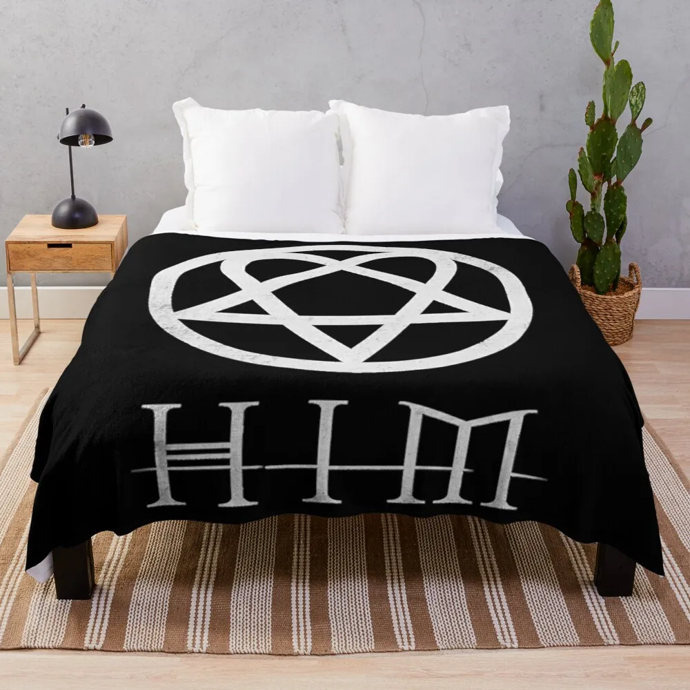 

For Men Women Him Heartagram Band 1991 Awesome For Music Fan Throw Blanket Decorative Sofa for sofa Summer Beddings Blankets