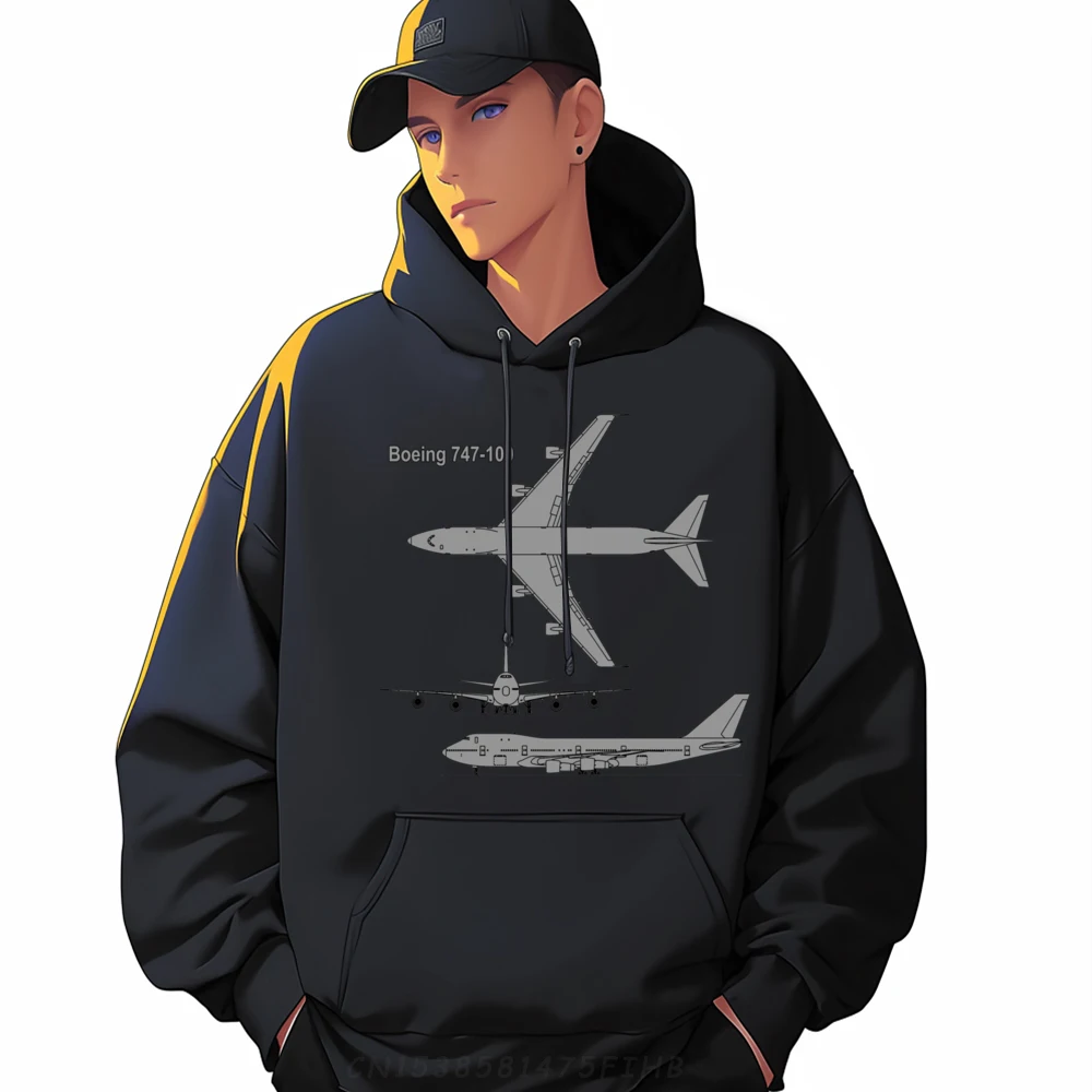 

747 Airplane Hand Drawn Graphic Unisex Luxury Hoodies Hoodies Homme Gothic Style New In Hoodies & Sweatshirts Long Sleeve