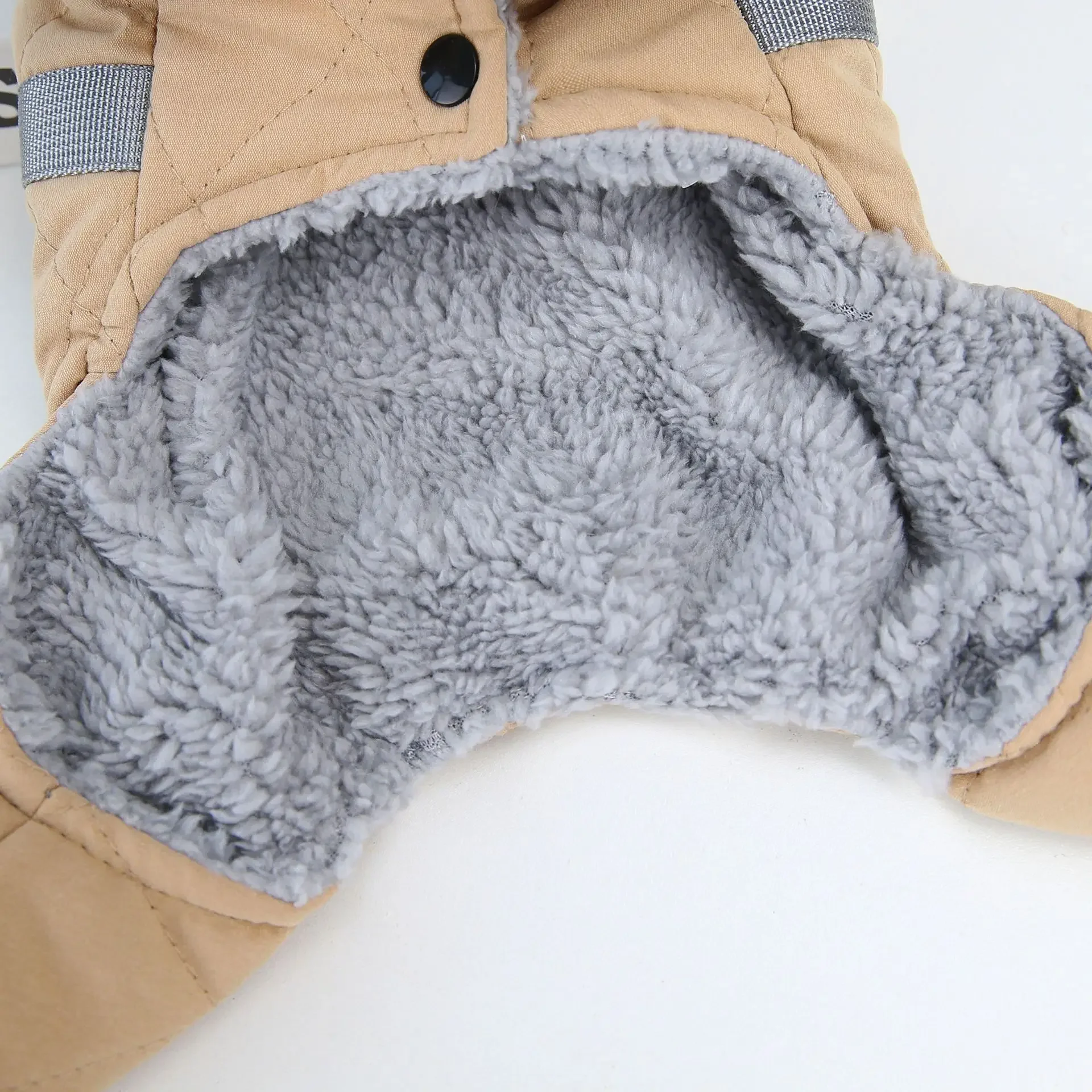 Autumn Winter Puppy Cotton Coat  Teddy Pet Clothing with Pull Ring Dog Clothes for Large Dogs