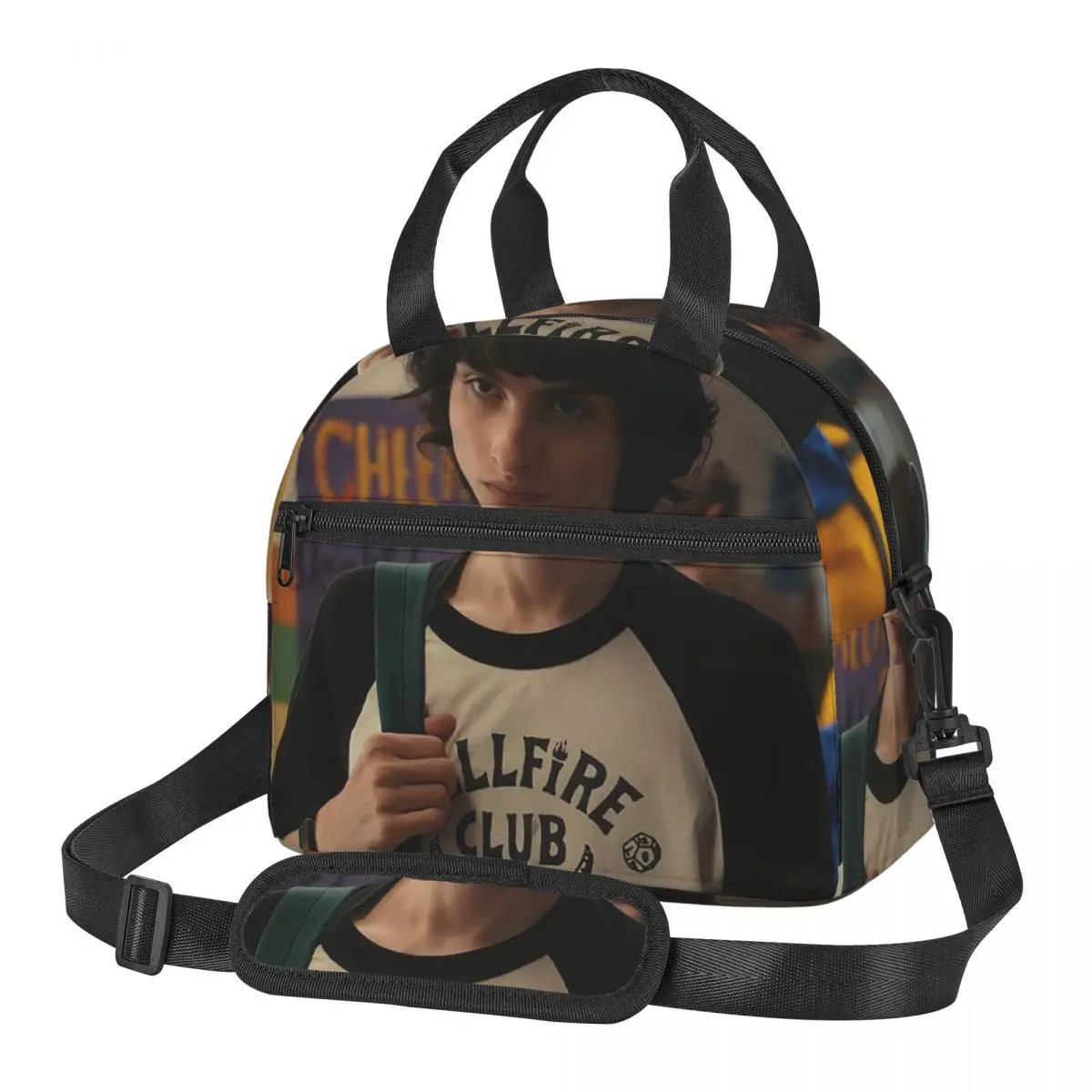 

Finn Wolfhard Insulated Lunch Bag for Women Picnic Storage Food Boxes Portable Cooler Thermal Lunch Box Tote