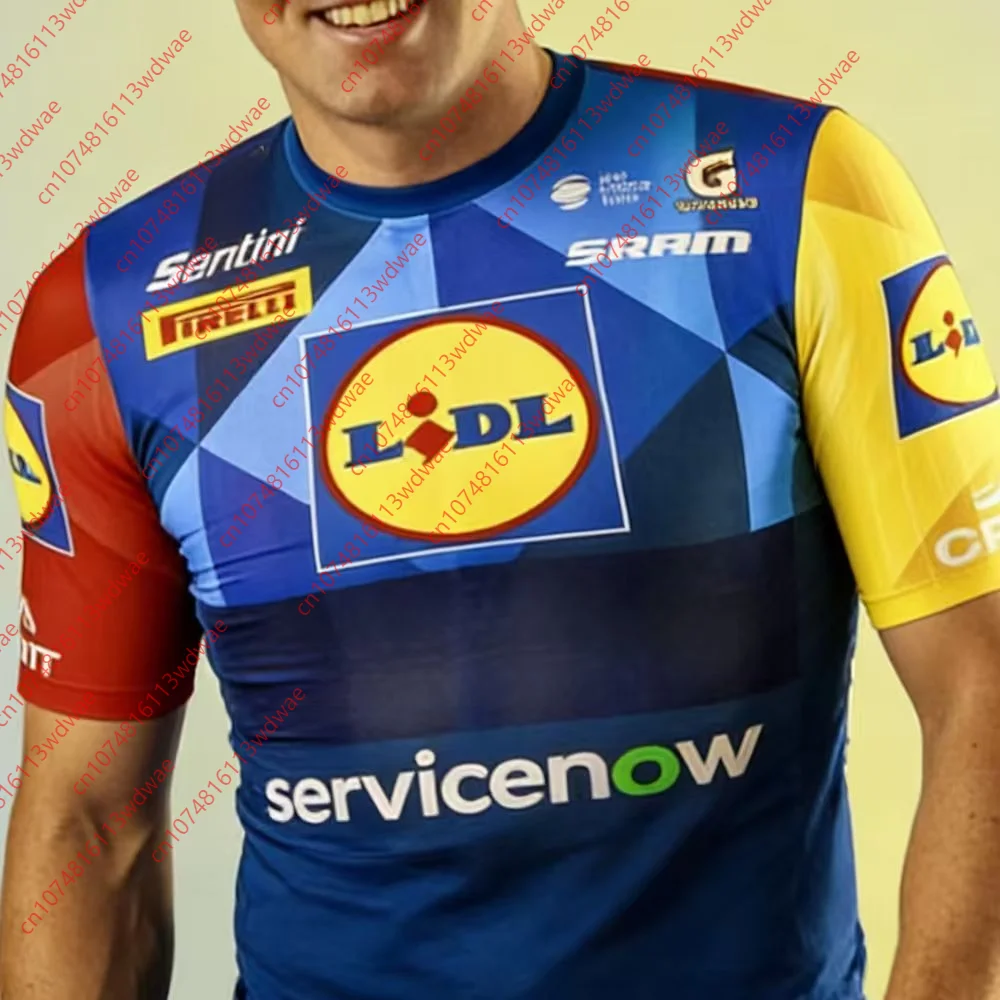 2026 Deutschland Lidl Schnelltrocknendes Atmungsaktives Kurzarm-Radtrikot Pro-Team-Ausrüstung Rennrad-Bekleidung für Radsport-Fan-Edition