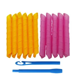 Heatless Hair Curler Sem Rolos de Calor, Dormir Soft Spiral Curls, Preguiçoso Perm Curling Rod, Formers Wave, Hair Styling Tools, 10pcs