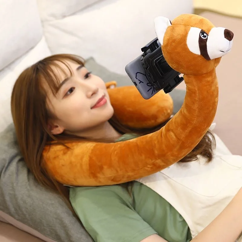 

Креативная подставка для ленивой подушки с изображением жирафа и единорога Husky, U-образная подушка, подставка для телефона, подвесная подушка для шеи изголовья кровати