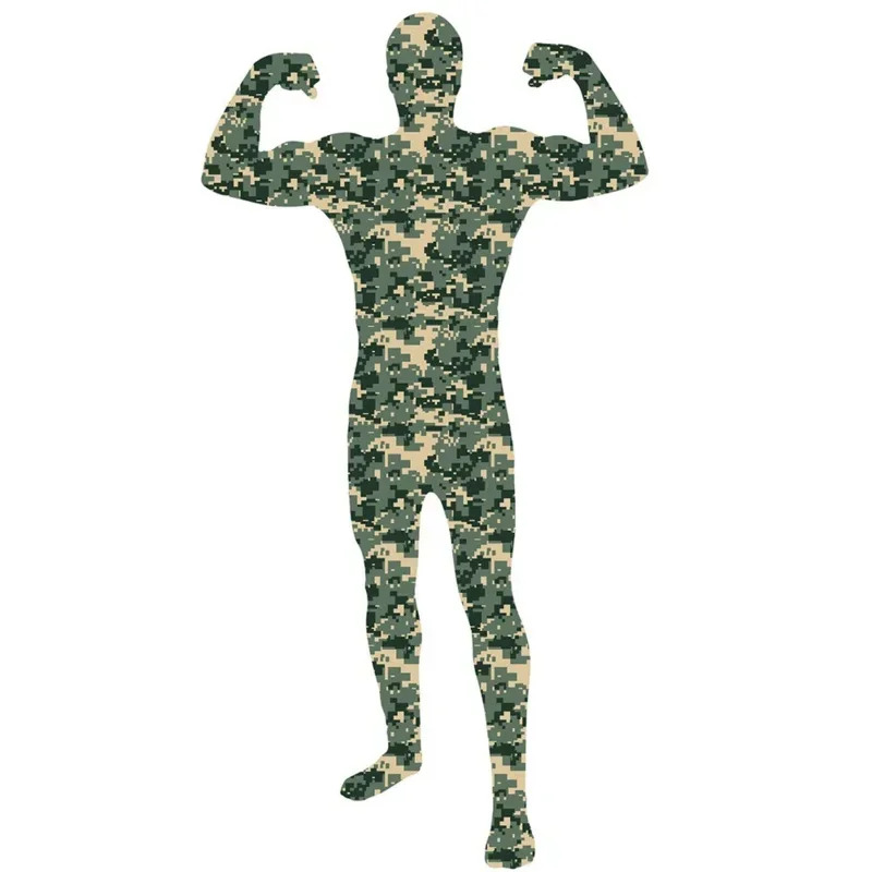 Adult Lycra Spandex Commando Skin Zentai Suit Kids Army Military Bodysuit Adult Camouflage Body Suit Halloween Costume