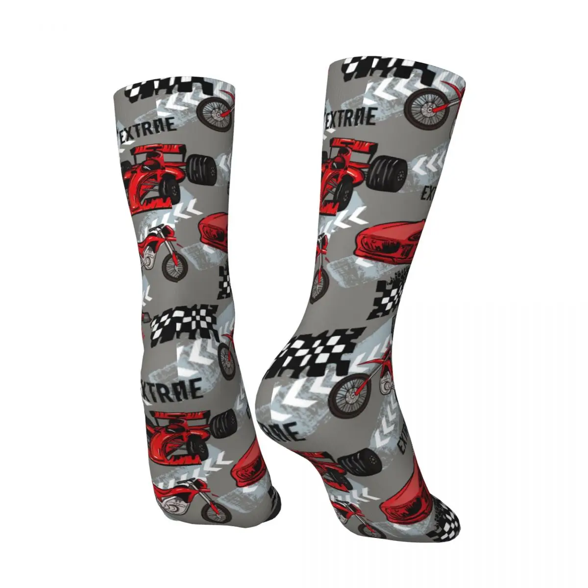 Racing Car (4) Sock Printed Man Polyester