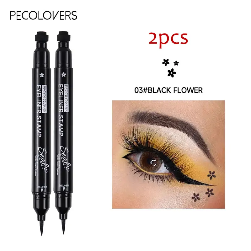 Star Liquid Eyeliner Black Moon Stamp Eyeliner Pencil 2 in 1 Waterproof Long-lasting Easy Applying Eye Eyeliner Pen Makeup_voghion.com