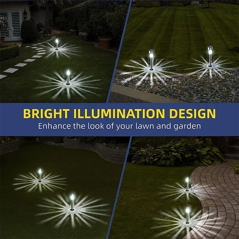 Luci solari per esterni luci da giardino lampada a energia solare lanterna illuminazione paesaggistica impermeabile percorso cortile prato decorazione del giardino