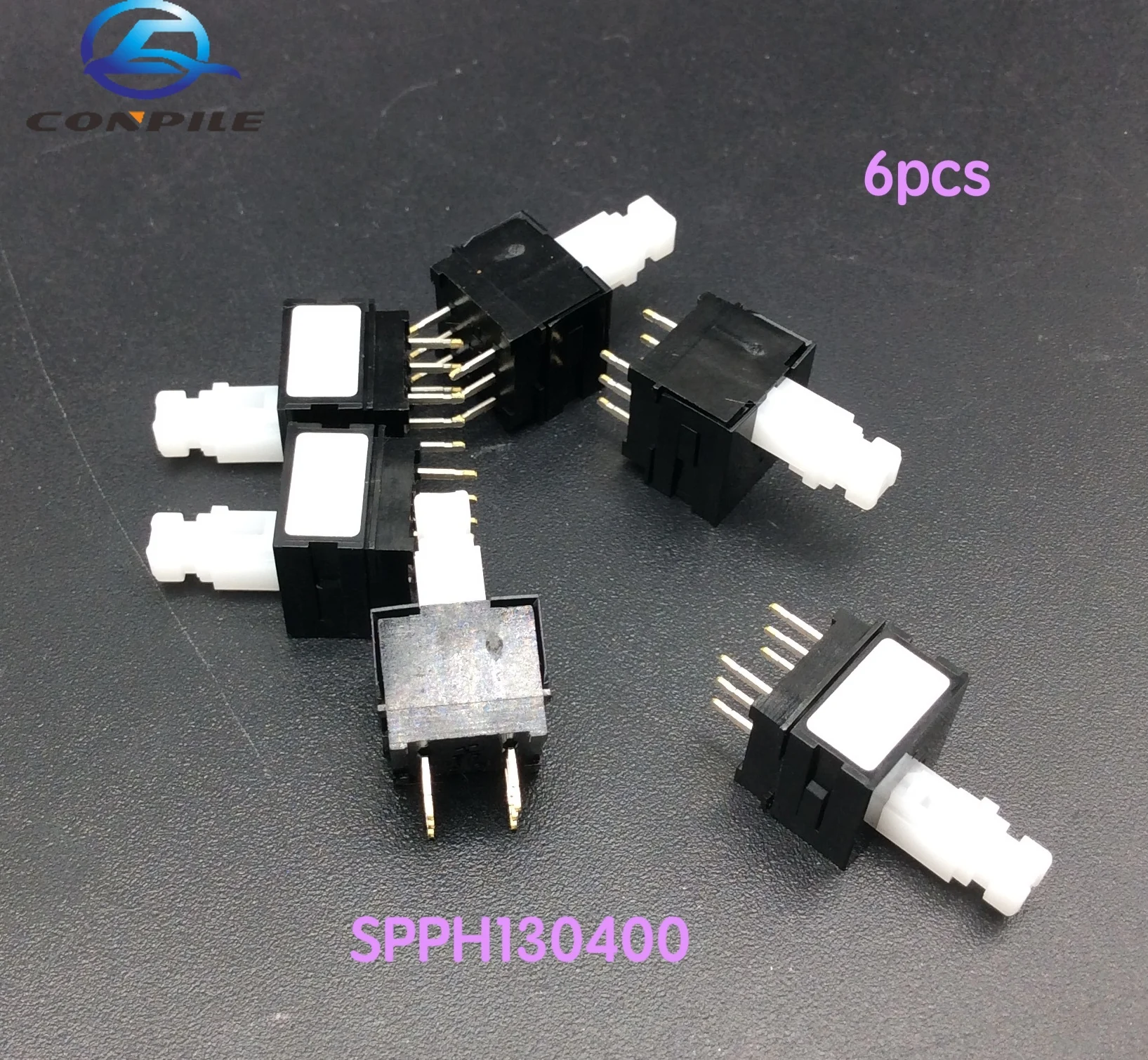 6pcs SPPH130400 for ALPS  10*10*17.5 car emergency light self-locking switch