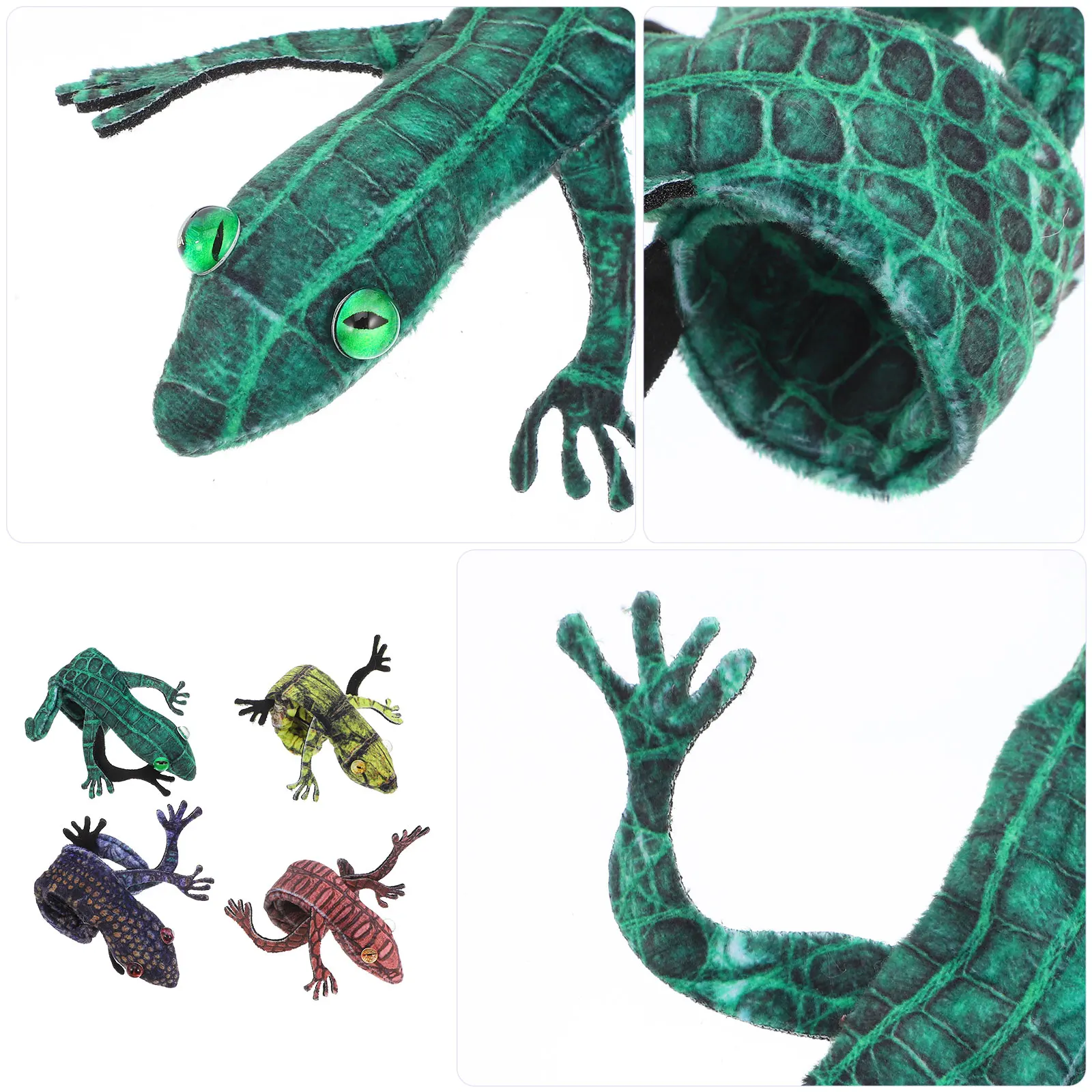 Bracelets à pression animaux, 4 pièces, Bracelets à claque lézard, en acier pour enfants, cadeaux d'anniversaire pour cadeaux de fête