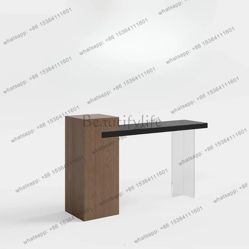 YJ 2026 New Acrylic Console Table Luxury Vintage Style Designer Solid Wood Entryway Table