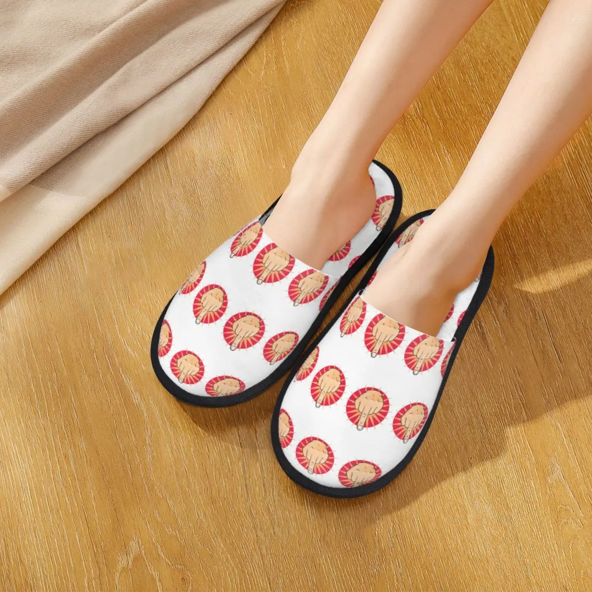 Hand Gesture Design Middle Finger Shows Middle Fingers Slippers Memory Foam Warm Soft Women House Slipper Indoor Fluffy Shoes