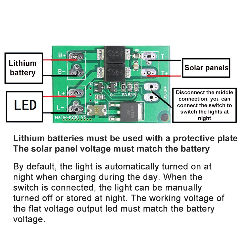 Solar Panel Battery Charger Board Automatic Control Night Light LED Lamp Switch Garden Street light 3.7V 7.4V 11.1V Module