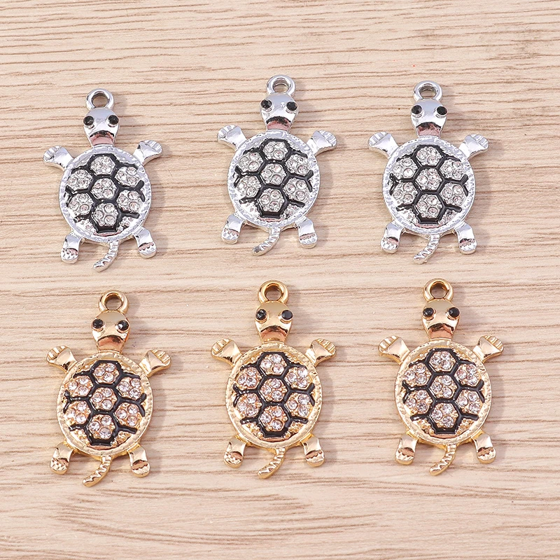 Tusember 10 Stück 24 x 25 mm gold- und silberfarbene Kristall-Seestern-Anhänger für Halsketten, DIY-Ohrringe, Schmuckherstellung, Zubehör – Detail 22
