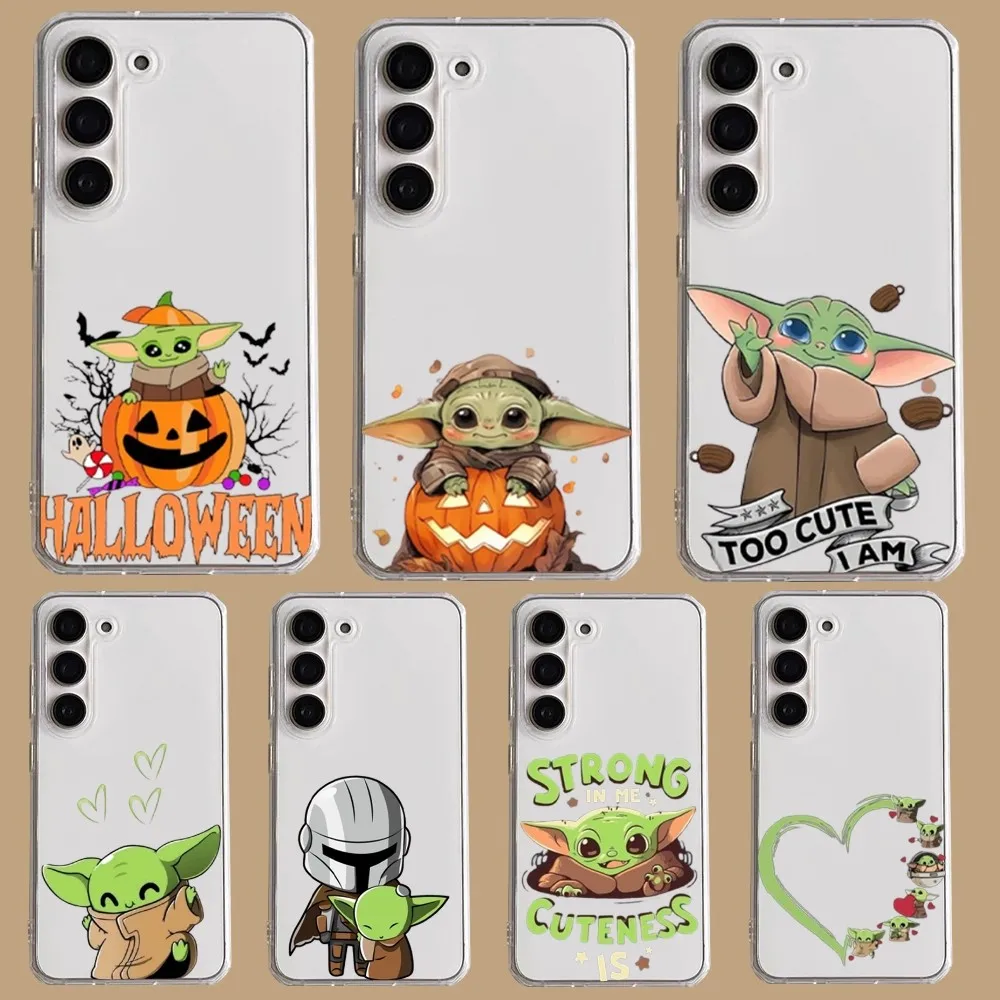 Y-Yoda The M-Mandalorian Phone Case For Samsung Galaxy A52 A12 A51 S21 Edge S22ULTRA S23 S20LITE Plus Ultra Transparent Cover