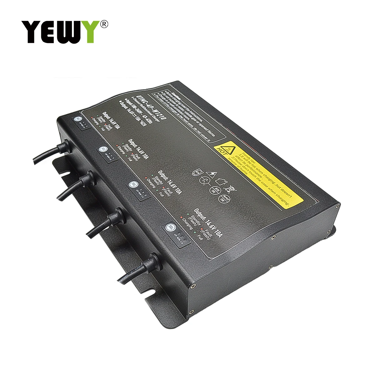 Smart Waterproof On-Board Boat Marine Charger 4 Bank 12V 10 Amps 4 Channel Battery Charger