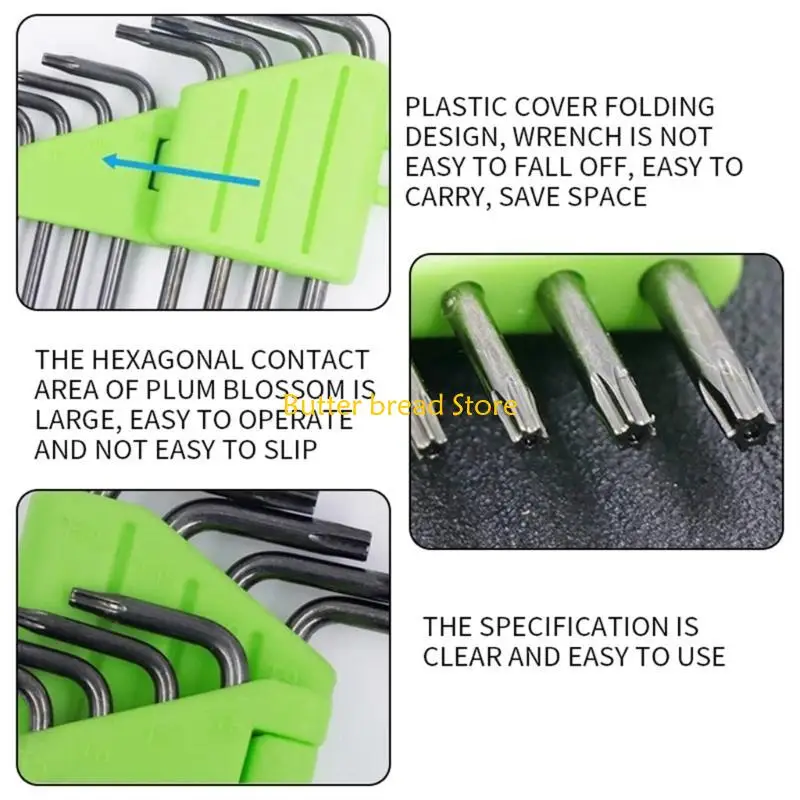 W89C Hex-L Keys Allen Wrench Tools 8 في 1 مفك براغي مجموعة مفاتيح للقرص الصلب #3