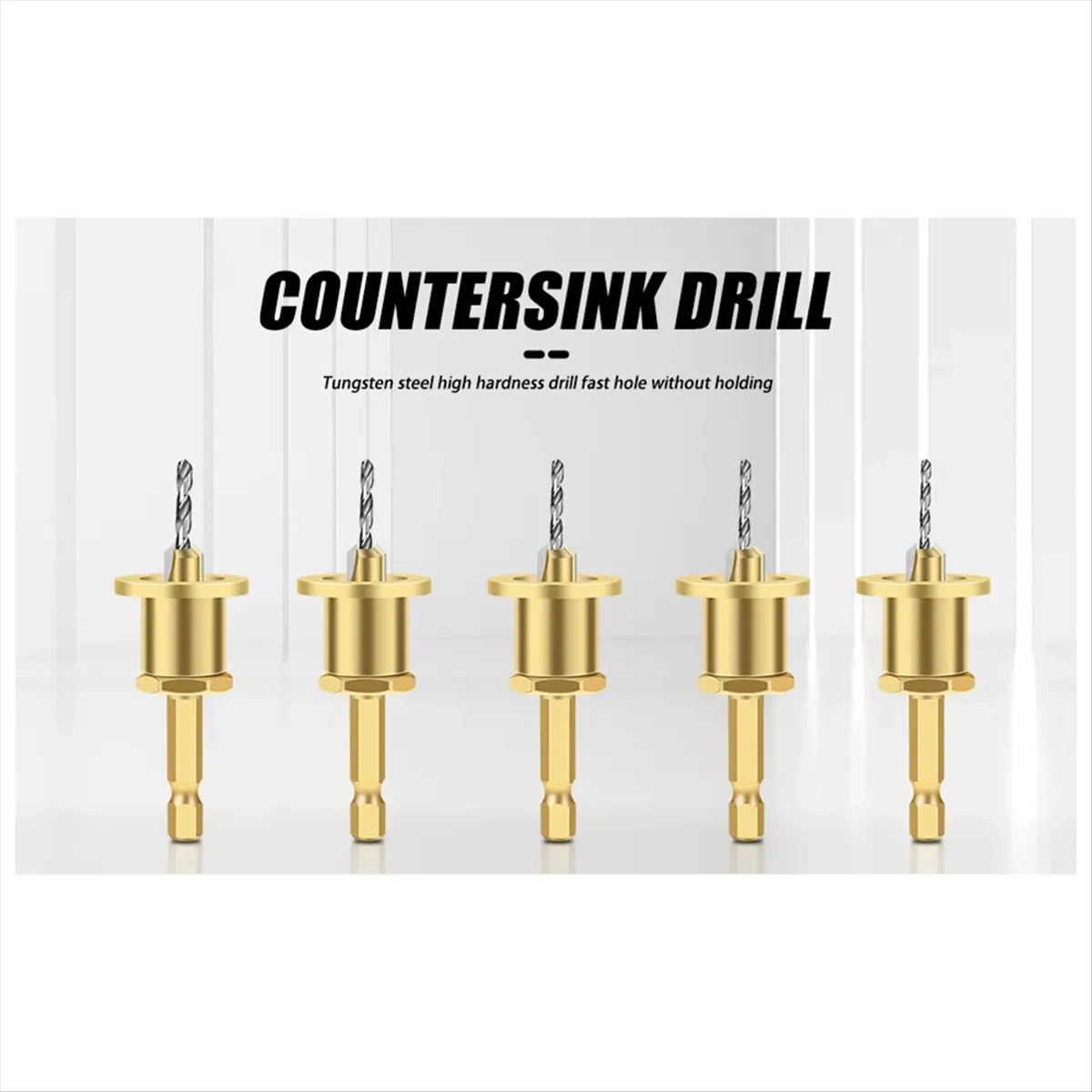 Top Sale Adjustable Hexagonal Shank Countersink Drill Taper Hole Drill Step Drill Self-Tapping Alloy