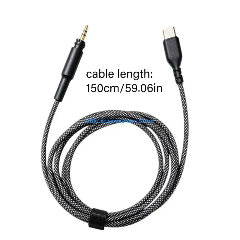 Geflochtenes USB-C-auf-2,5-mm-Kopfhörerkabel für SRH440A SRH840A, integriertes Dekodierungs-Headset-Kabel 150 für – Detail 6