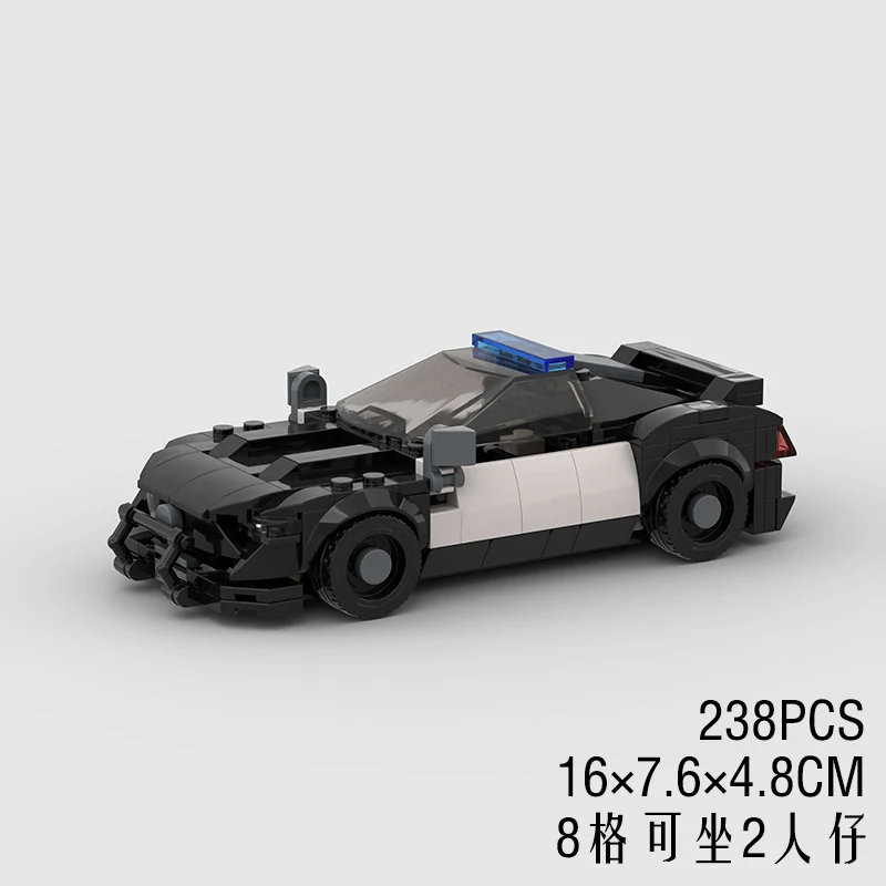 

MOC Police Car 238 PCS Speed Champions F1 Vehicle Brick Super Race model Building Block Christmas Thanksgiving Day Gift toy City