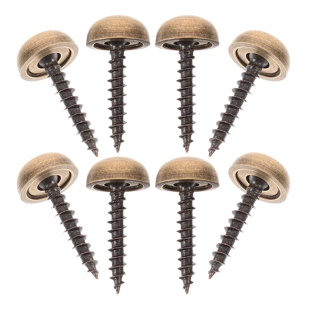 8pcs Mirror Screws Fastener Self-tapping Screws multiuse Brass Hardware Decorate Caps Screw Crafts Fasteners Nails home ornament