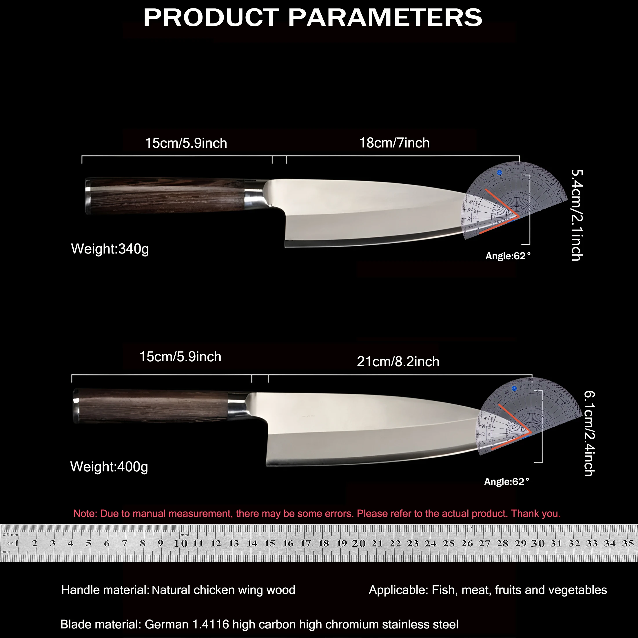 1PC,Multifunctional Salmon Sashimi Knife Slicing Knife Sushi Knife Cooking Knife Kitchen Knife Cooking Tool KitchenStuff