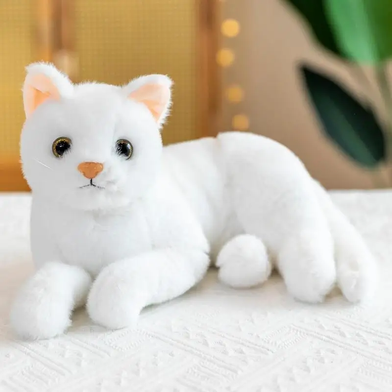 Stuffed Cats Plush Toy 30cm Simulation Animal Cat Pet Toys Home Decor Birthday Gifts for Kids