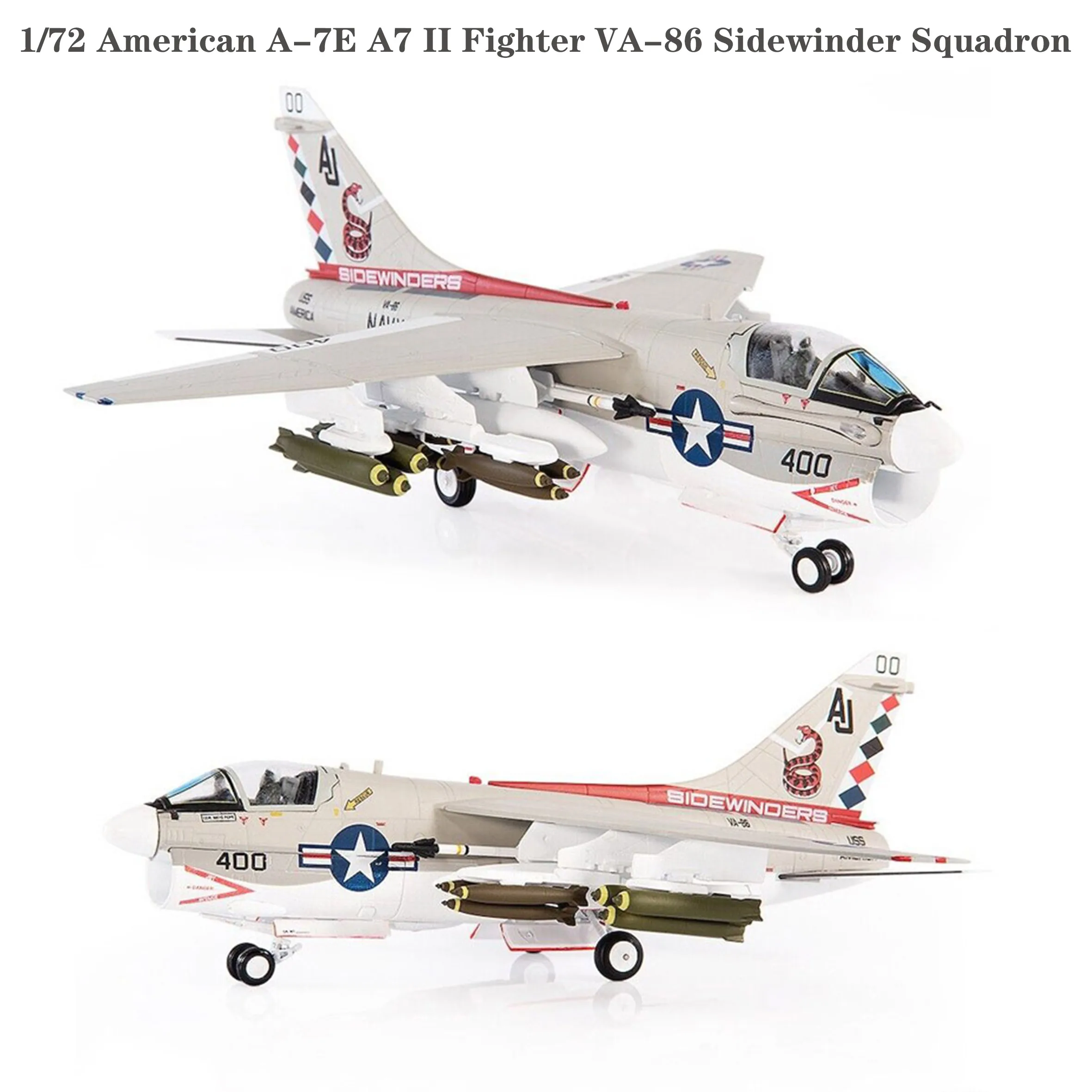 

Fine JC 1/72 American A-7E A7 II Fighter VA-86 Sidewinder Squadron Finished alloy collection model