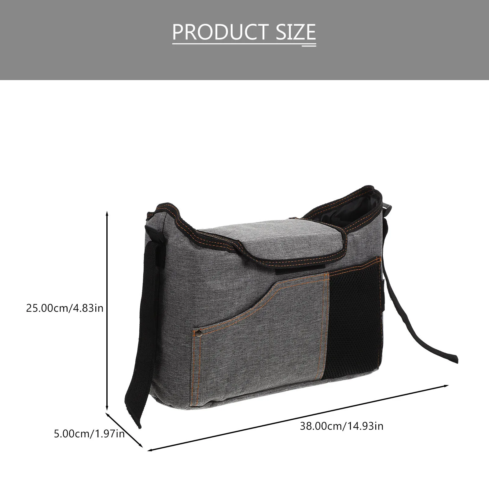 Bolsa de fraldas de grande capacidade, organizador de carrinho de bebê, bolsa de armazenamento, acessórios de carrinho de bebê