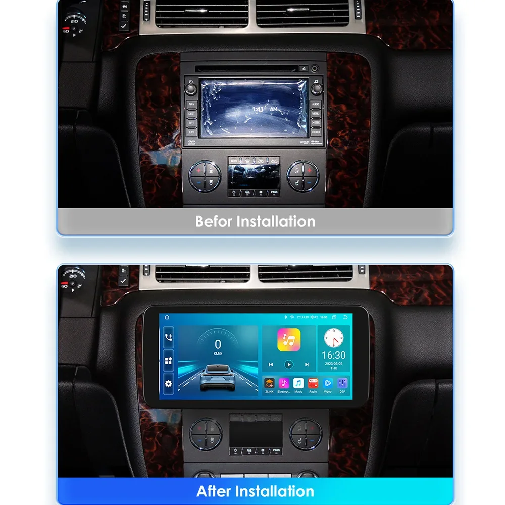 10.33 inch suitable for GMC Android navigation central control all-in-one player MP5 car navigation carplay