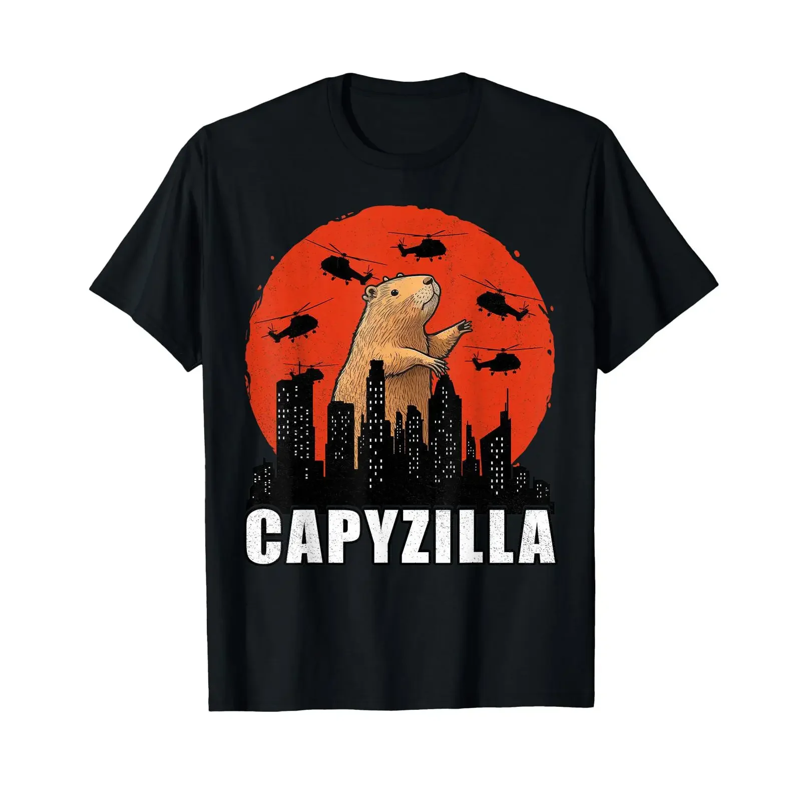 Capybara T Shirt Funny Rodent Capyzilla vintage Washed Soft designer clothes fashion Stretched Comfortable Casual Unisex